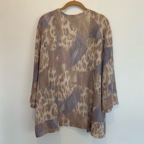 Alfred Dunner Marbled Pastels Lightweight Open Cardigan - Picture 7 of 8